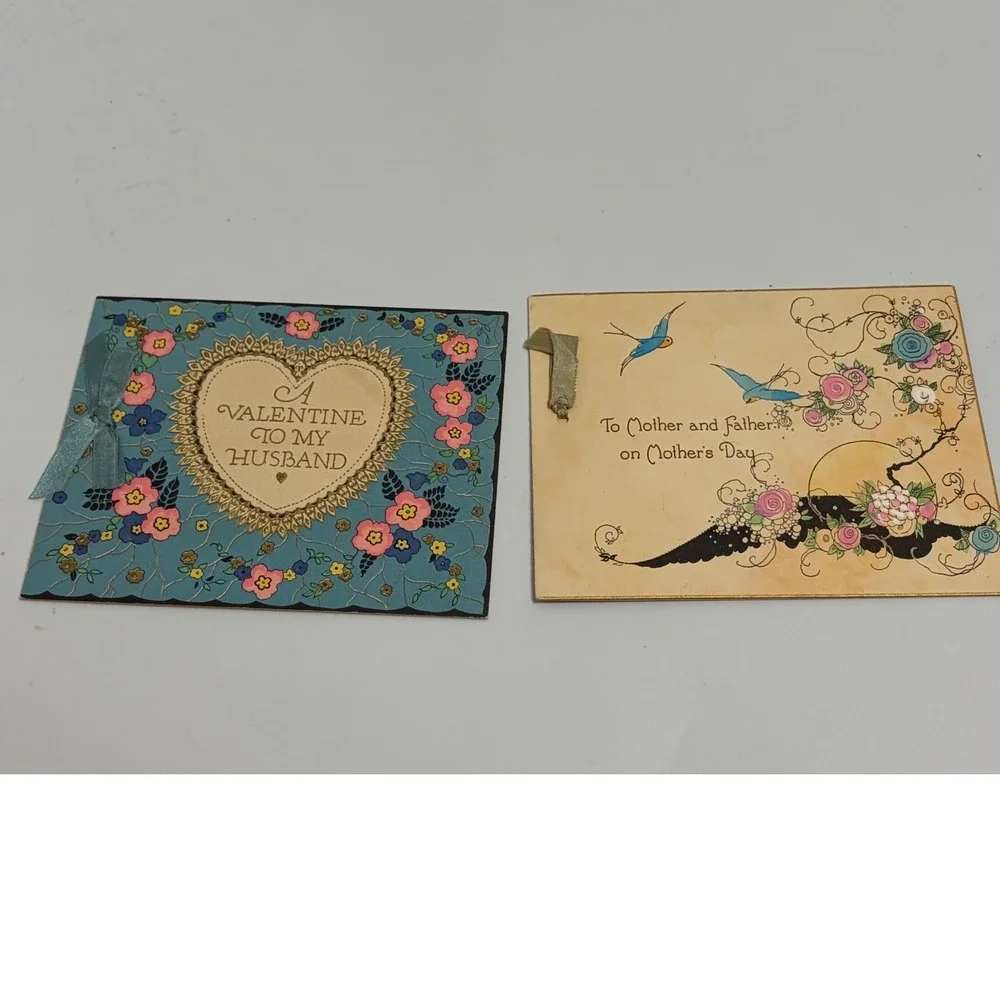 Lot 12 Vintage Greeting Cards 1925-40s • 2 UNUSED • Mother, Easter, Valentine